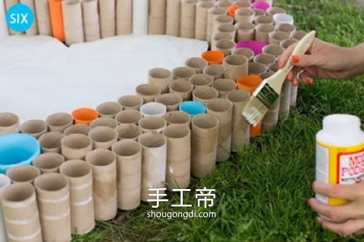 卷紙筒DIY愛心牆飾｜婚禮主題手工製作步驟教學