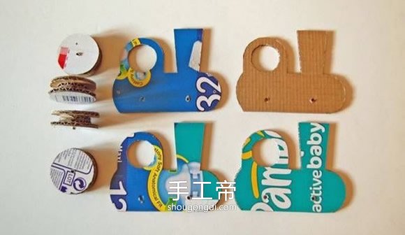 硬纸板火车模型制作教程：自制火车玩具DIY