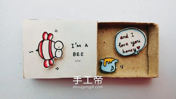 DIY火柴盒貼畫:創意手工步驟教學