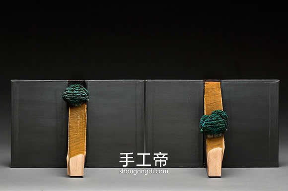 逼真的山川書雕作品：手工藝術欣賞