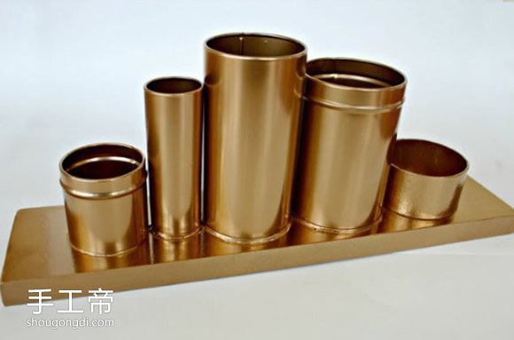 用鐵罐製作筆筒文具架 DIY自製筆筒文具架步驟