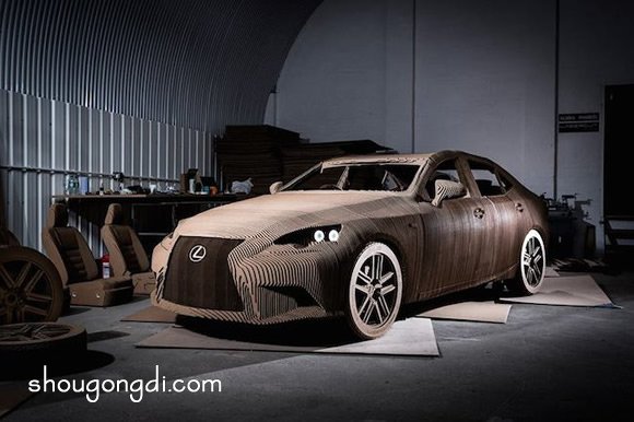瓦楞紙汽車模型DIY - 手工製作豪華雷克薩斯模型