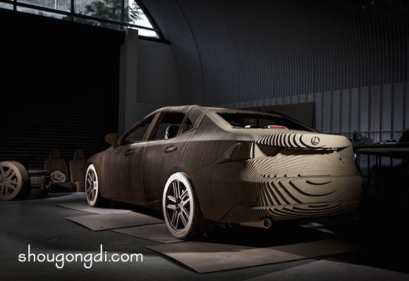 瓦楞紙汽車模型DIY - 手工製作豪華雷克薩斯模型