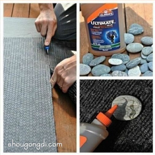 用鵝卵石DIY製作墊子：自製石頭墊子的簡單方法