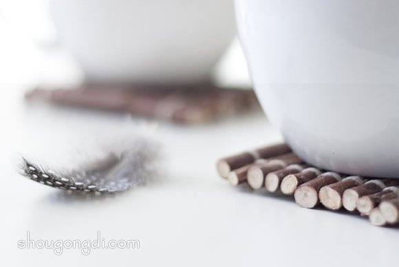 如何用树枝制作杯垫｜简约自然风杯垫做法