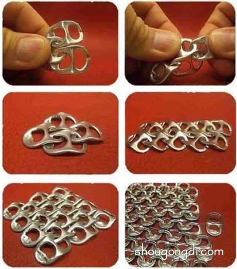 易拉罐拉環手工製作包包：DIY 編織風格手提包
