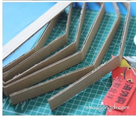 硬纸板废物利用DIY：六角台灯制作教程