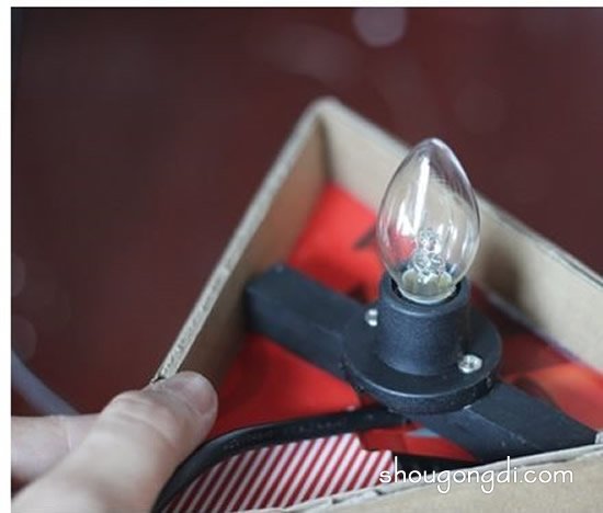 硬纸板废物利用DIY：六角台灯制作教程