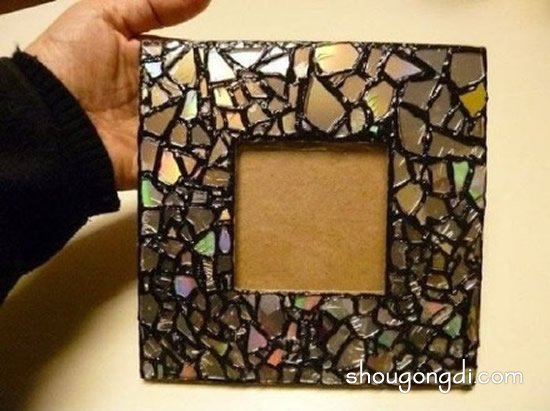 光盤改造相框DIY｜手作馬賽克相框製作教學