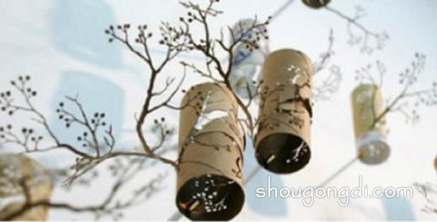 紙卷筒改造DIY：製作懸掛裝飾物