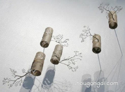 紙卷筒改造DIY：製作懸掛裝飾物