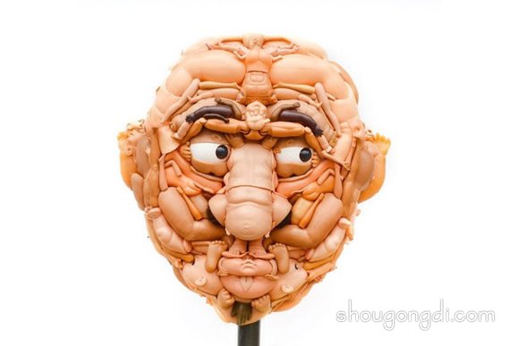 廢棄塑料人偶DIY：骷髏人像雕塑創意圖集