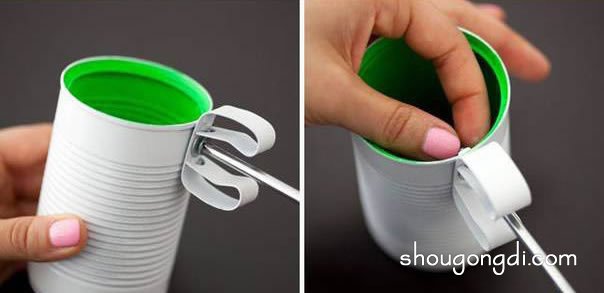 铁罐铁盒废物利用DIY：制作桌面花瓶、笔筒与收纳架