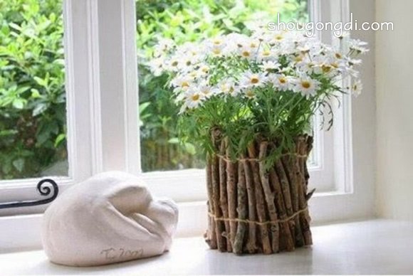 枯樹枝廢物利用DIY：森系花瓶製作步驟