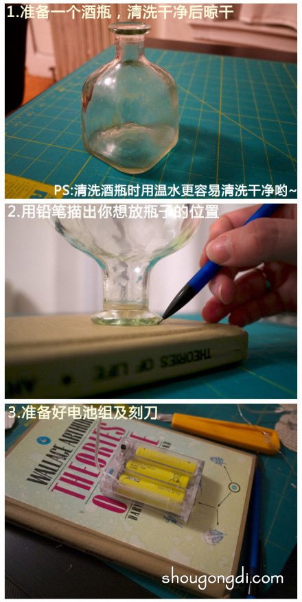 酒瓶舊書改造：手作台燈與床頭燈DIY教程