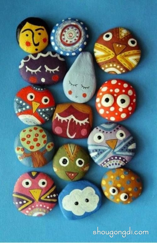 創意石頭畫DIY：灰鵝卵石變身藝術品