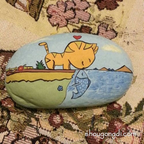 創意石頭畫DIY：灰鵝卵石變身藝術品