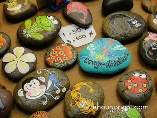 創意石頭畫DIY：灰鵝卵石變身藝術品