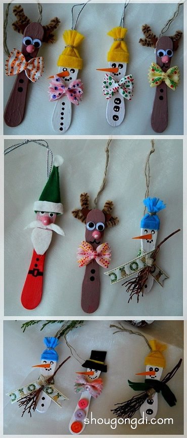 雪糕棍變廢為寶DIY:可愛雪人手工實作教學
