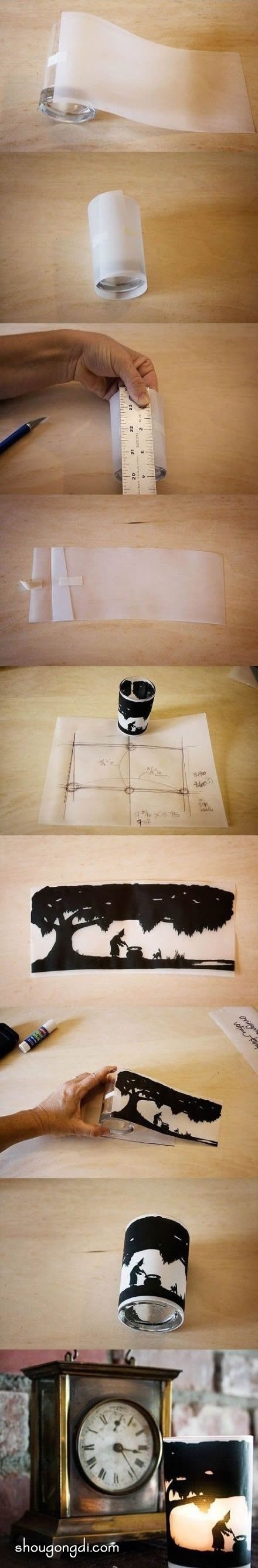 DIY 改造舊玻璃杯：製作美麗蠟燭台