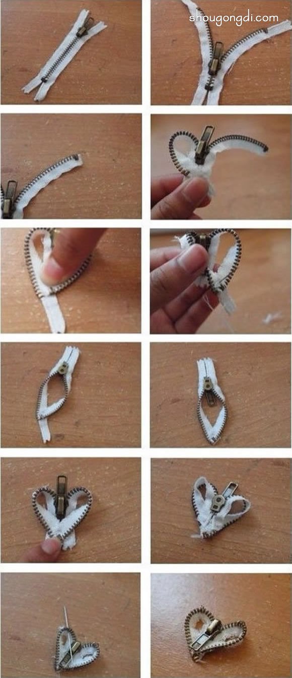 壞掉拉鏈變廢為寶 | 手工DIY愛心項鏈墜子製作教學