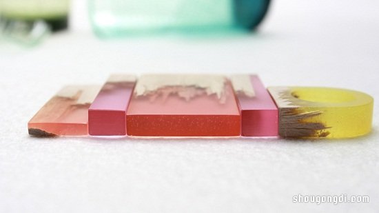 廢木塊變美項鏈墜子：透明樹脂DIY手工創作