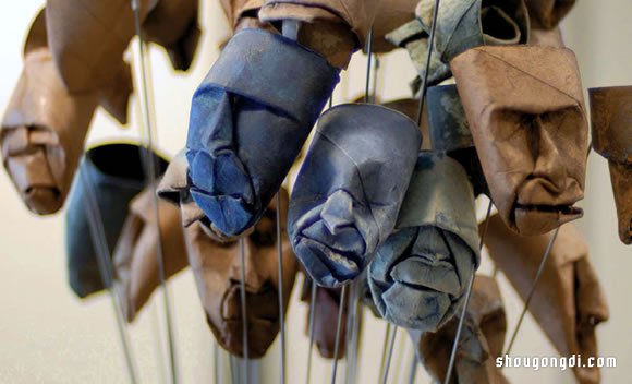 衛生紙卷筒芯DIY：創意人物臉譜手工藝品