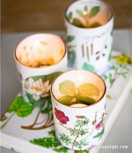 廢舊玻璃杯DIY手工製作：漂亮燭台簡易改造