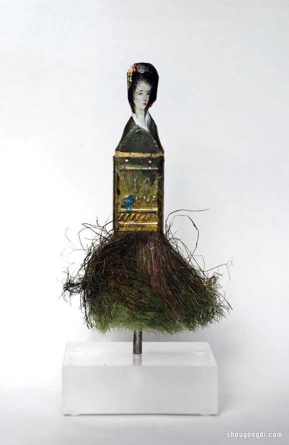 廢棄油漆刷變身精美人偶｜DIY手工藝品創意環保