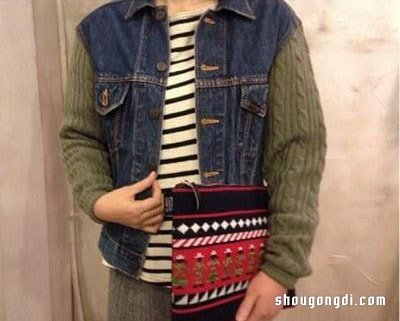 舊毛衣與舊牛仔外套的混搭魔法：DIY男式復古風外套