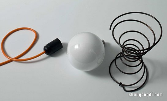 舊沙發彈簧改造再利用手工DIY簡約風台燈