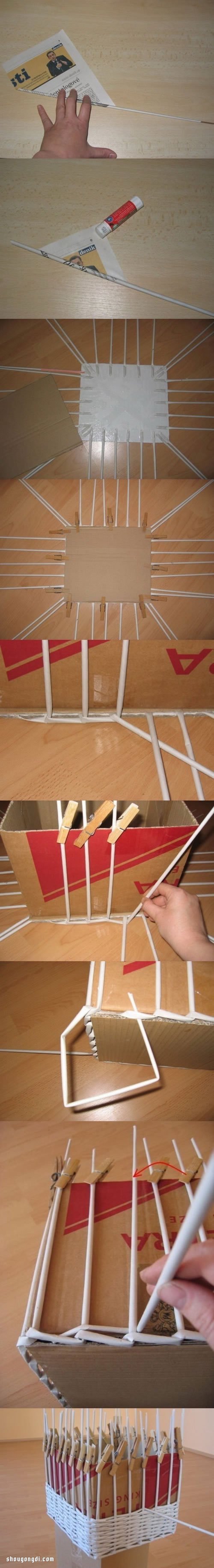 舊報紙變收納筐|DIY編織技法完整步驟