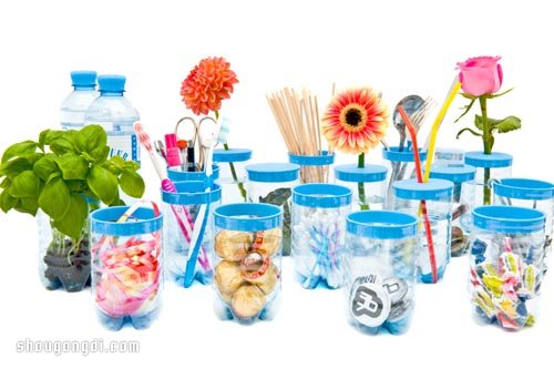 矿泉水瓶废物利用DIY：饮料瓶回收再利用小配件