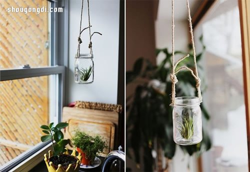 玻璃罐DIY：簡易懸掛盆栽與蠟台手作