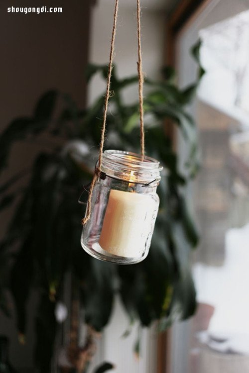 玻璃罐DIY：簡易懸掛盆栽與蠟台手作