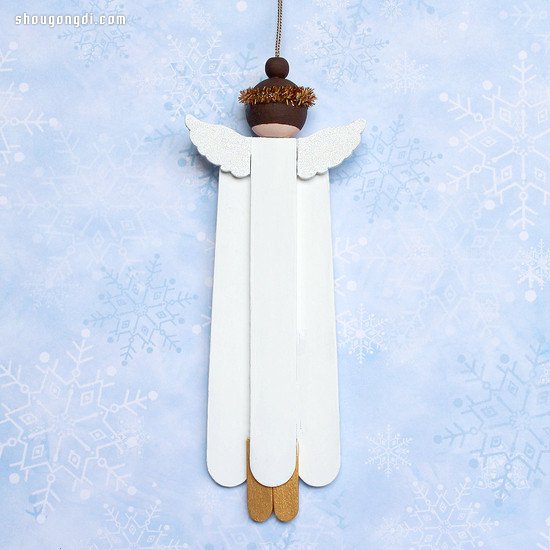 雪糕棍變廢為寶：可愛天使掛件手工DIY