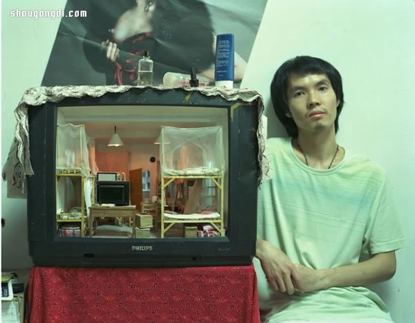 廢舊電視機變身迷你世界：手工藝達人的DIY創作