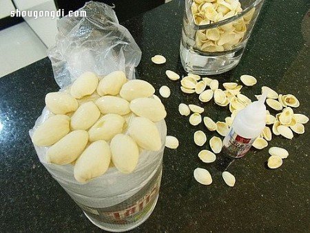 开心果殼DIY手工製作:漂亮花瓶、筆筒、收納筒