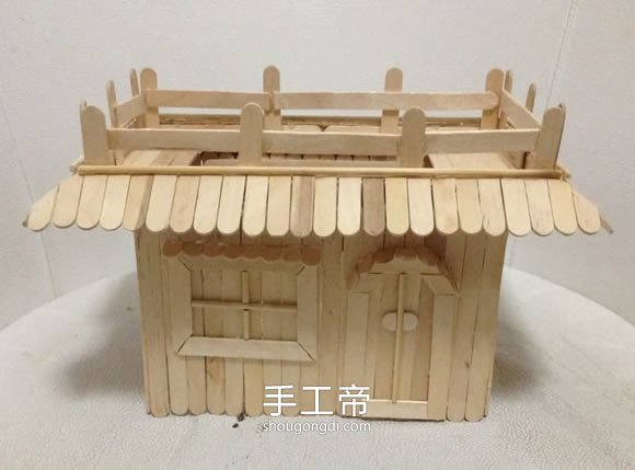 雪糕棍搭建两层楼房模型教程