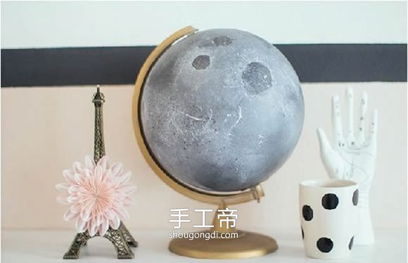 DIY 月球儀|將地球儀改造成月球模型的方法