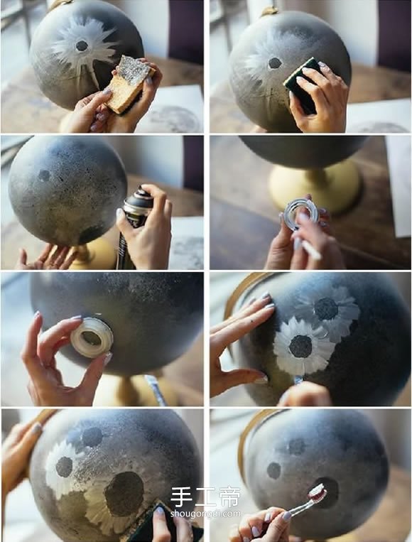 DIY 月球儀|將地球儀改造成月球模型的方法