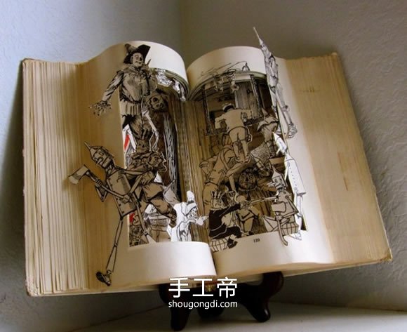 舊書再造：廢舊書籍變身藝術品紙雕創作