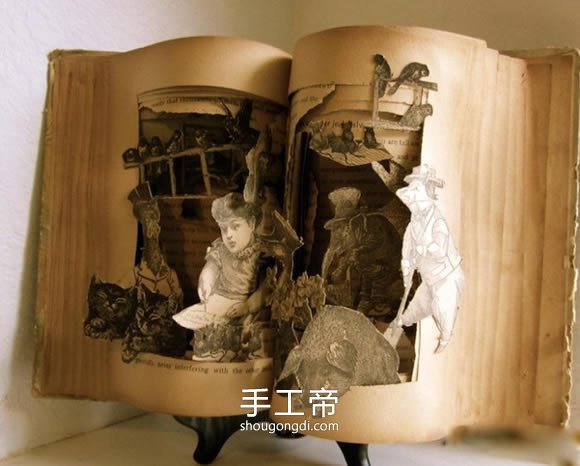 舊書再造：廢舊書籍變身藝術品紙雕創作