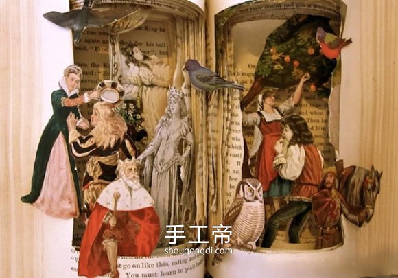 舊書再造：廢舊書籍變身藝術品紙雕創作