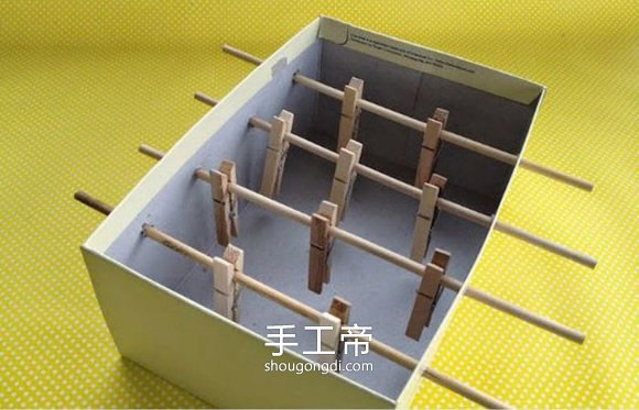 用鞋盒制作桌面足球｜自制桌面足球玩具详细做法