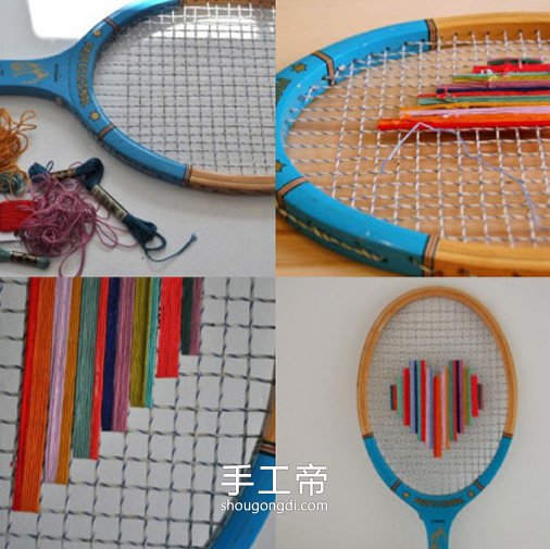 舊羽毛球拍改造DIY｜簡單裝飾品製作步驟教學