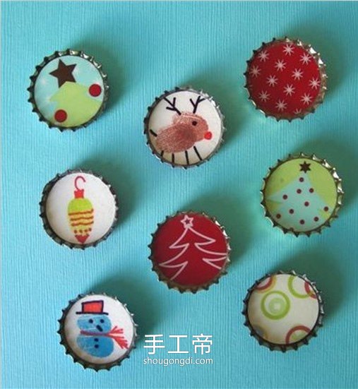 用瓶蓋創作可愛手工藝品 瓶蓋畫DIY指南