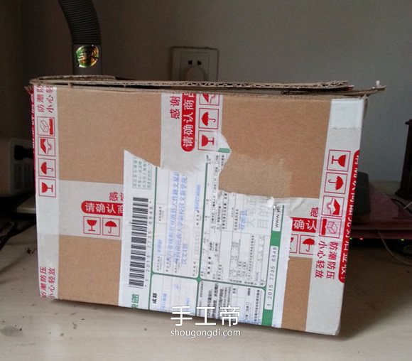 廢紙箱變收納箱｜不織布包覆DIY，簡易废物利用做法