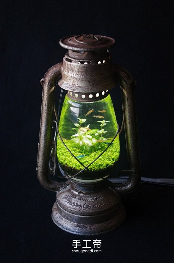 DIY 煤油燈魚缸：手工改造懷舊風水族箱