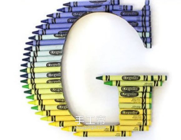 用蠟筆制作字母掛飾 手作DIY廢物利用教學